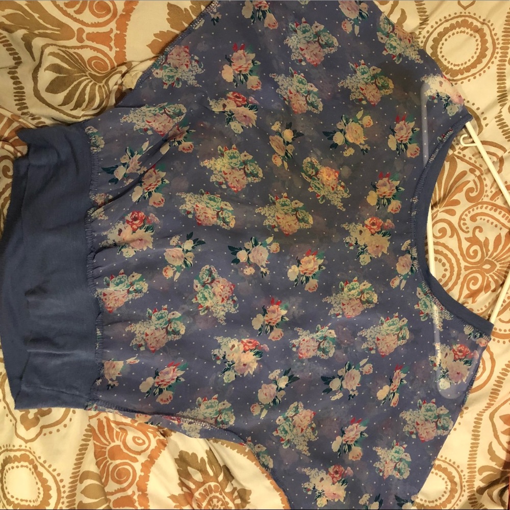 See-through flower top